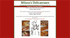 Desktop Screenshot of milanosdeli.net